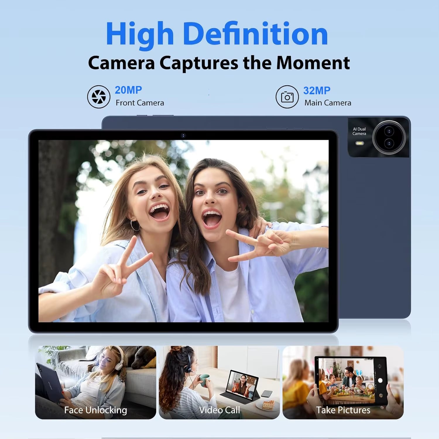 2026 Newest Android 15 Tablet 14.1 Inch T616 Octa-Core Tablets with 20GB RAM+512GB ROM 13800Mah Large Battery BT5.0 5G Wifi GPS